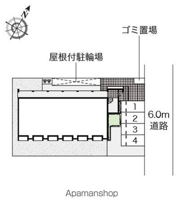 レオネクストステビア[1R/26.5m2]の配置図