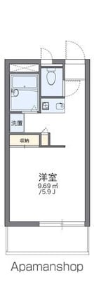 レオパレスＡＲＫ弐番館[1K/20.28m2]の間取図
