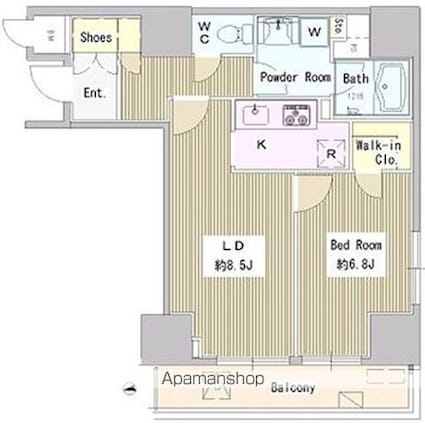 フェアステージ武蔵野[1LDK/47.85m2]の間取図