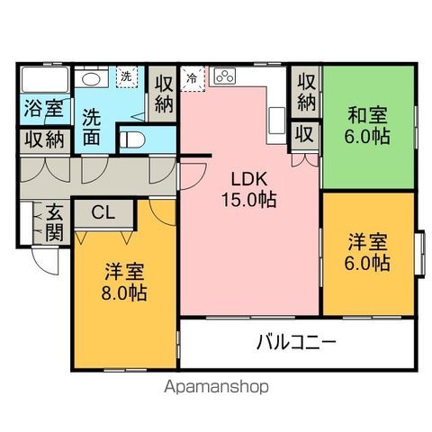 ウィンベル戸坂の間取り写真