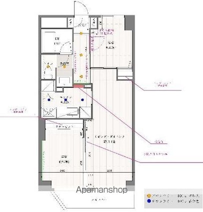 カスタリア浅草橋[2LDK/55.54m2]の間取図