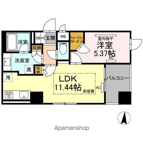 【墨田区横川のマンションの間取り】