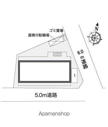 レオパレスナイス五井８１２[1K/20.81m2]の配置図