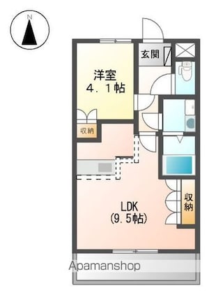 Ｂａｙｓｉｄｅエスポワール[1LDK/36m2]の間取図