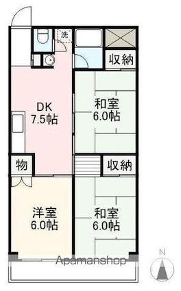 岩藤マンション[3DK/54.15m2]の間取図