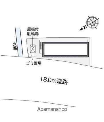 レオパレス府中東[1K/19.87m2]の配置図