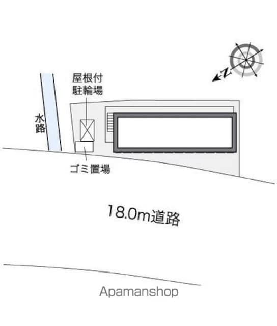 レオパレス府中東[1K/19.87m2]の配置図