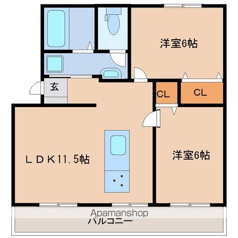 高洲マンションの間取り写真