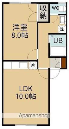 レジェーロ藤[1LDK/37.95m2]の間取図