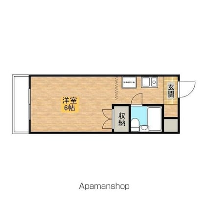 第二矢野ハイム[1R/18m2]の間取図