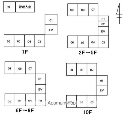 ハイマート屋島[3LDK/78.91m2]の配置図