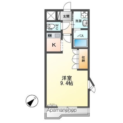茨城県水戸市見川３丁目[1K/30m2]の間取図