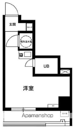 ライオンズマンション九段第２[1R/19.87m2]の間取図
