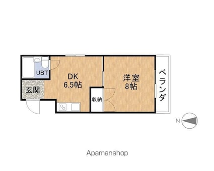 グリーンハイツ[1DK/27.9m2]の間取図