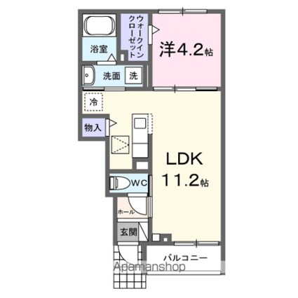 パフュームⅡ[1LDK/36.34m2]の間取図