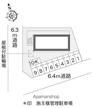 レオパレスＧＥＮＢＡ[1K/20.28m2]の配置図