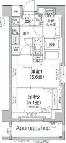 アイル品川ウエスト旗の台の間取り写真