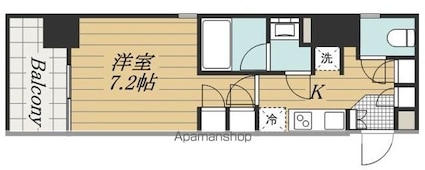 コンフォリア錦糸町[1K/27.62m2]の間取図