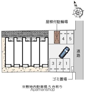 東京都調布市深大寺東町８丁目[1R/26.77m2]の配置図