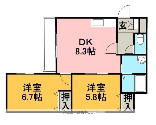 クリーンシャトー厚別の間取り写真