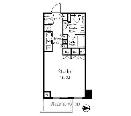 ＭＦＰＲコート目黒南[1K/31.79m2]の間取図