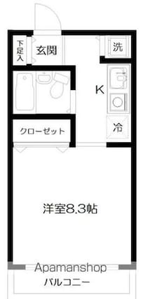 カサ・デ・グロリア[1K/25.55m2]の間取図