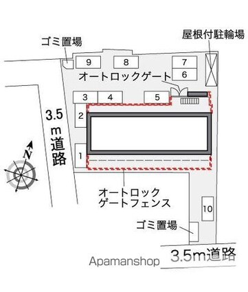 レオパレス八剱[1K/19.87m2]の配置図