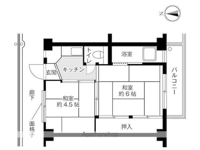 【ビレッジハウス小中台３号棟の間取り】