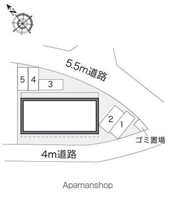 レオパレス古城[1K/24.84m2]の配置図