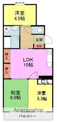 エルムビラ[3LDK/60.61m2]の間取図