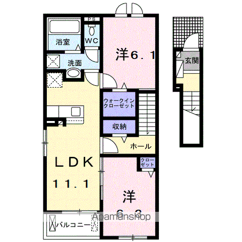 ユリシス Aの間取り写真