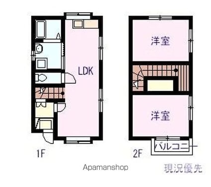 フローレンス金山[2LDK/58.37m2]の間取図