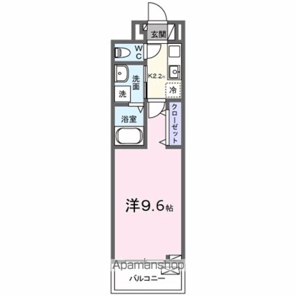 ルーベル桜井[1K/28.87m2]の間取図