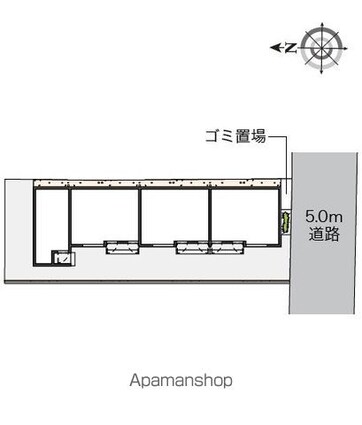 クレイノピッコロハウス[1K/24.21m2]の配置図