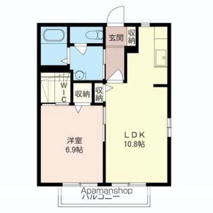 群馬県邑楽郡大泉町大字吉田[1LDK/42m2]の間取図