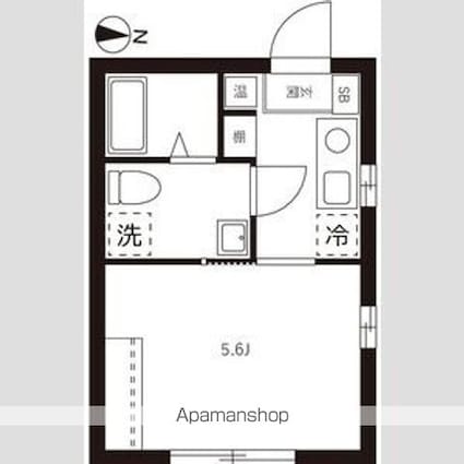 コルク清澄白河[1K/18.76m2]の間取図