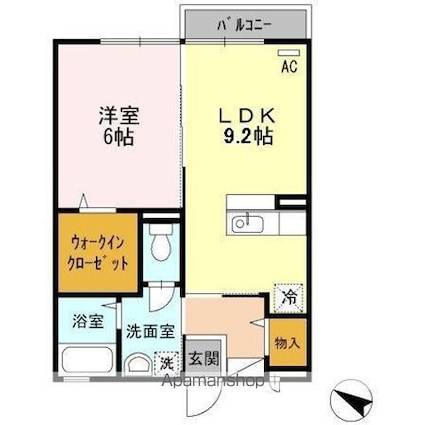 ノールヴィラージュ[1LDK/40.07m2]の間取図