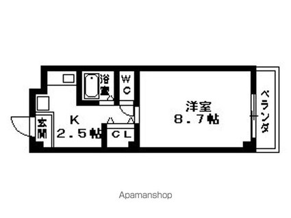 ｓｕｎｄａｎｃｅ[1K/25.2m2]の間取図