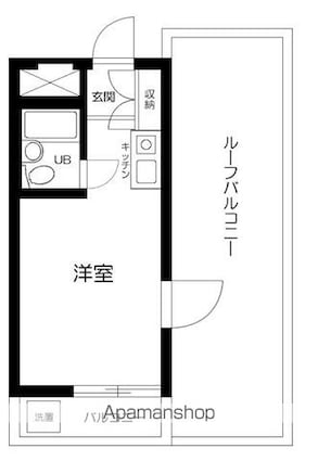 ハイシティ三軒茶屋第１[1R/15.29m2]の間取図