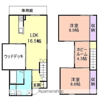 和歌山県和歌山市中之島[3LDK/93.25m2]の間取図