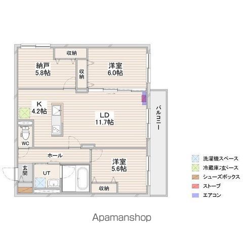 CRESCENDO苗穂駅前の間取り写真