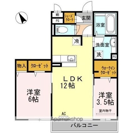 グラン　アーク[2LDK/54.09m2]の間取図