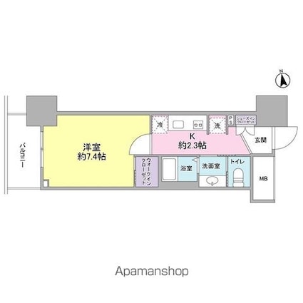 スタイリオ品川中延[1K/26.49m2]の間取図