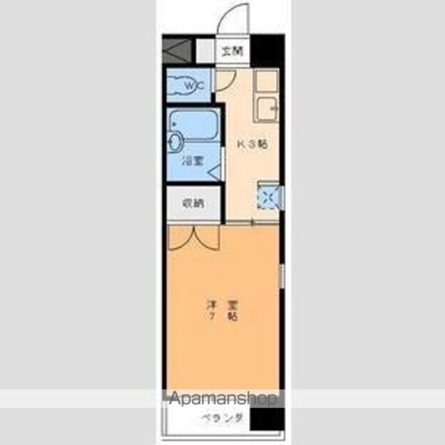 エクセル緑町[1K/21.81m2]の間取図
