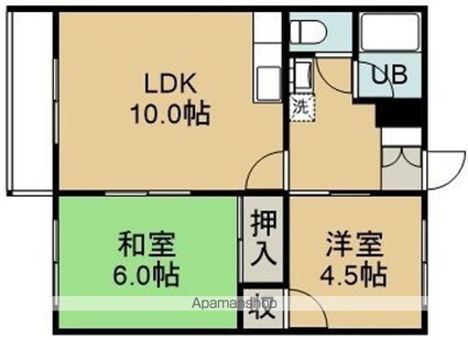 サン・マンション[2LDK/48.57m2]の間取図