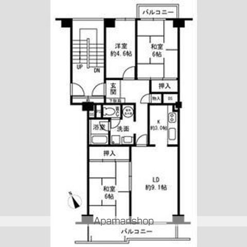 寝屋川東ファミリータウン東二番館の間取り写真