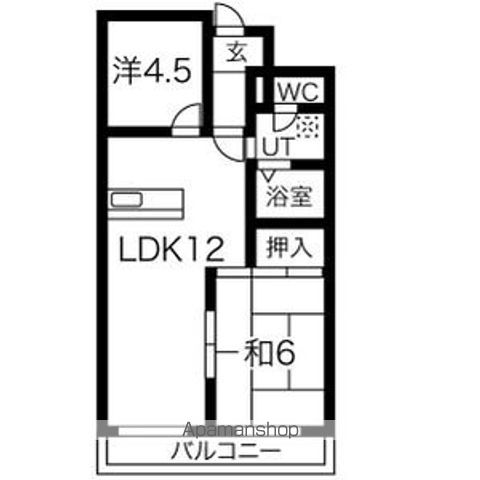 岐阜市則武のマンションの間取り