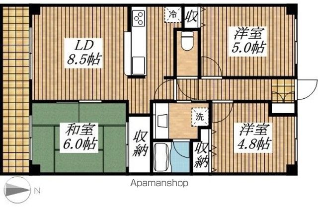 日野市日野本町のマンションの間取り