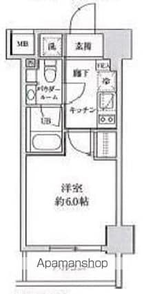 スパシエロッサ池袋[1K/20.7m2]の間取図