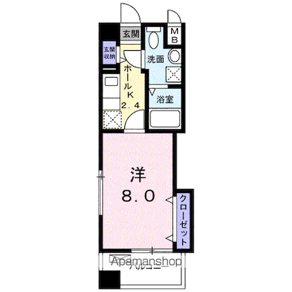 アルコバレーノ[1K/27.52m2]の間取図